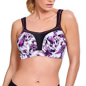 Panache Underwire Sports Bra Painterly Print 30G